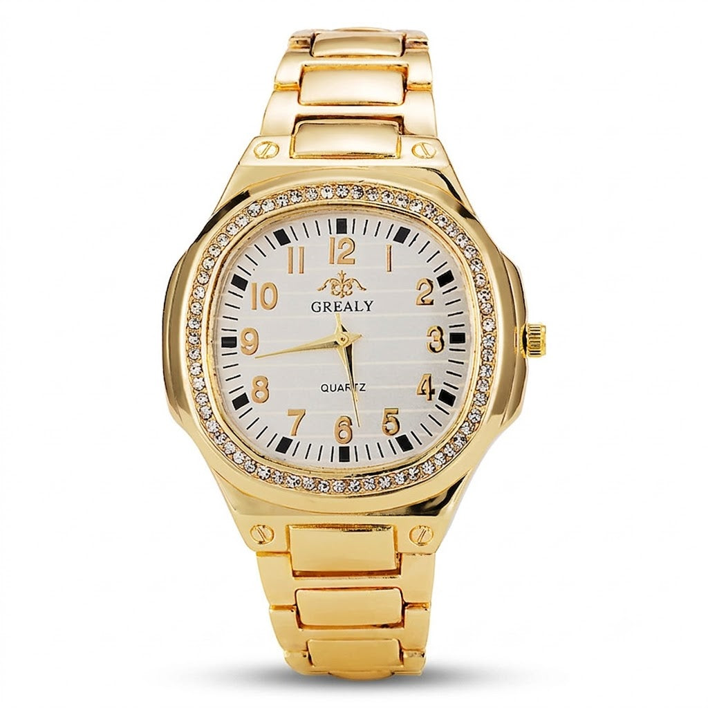 Grealy Diamond-studded Stainless Steel