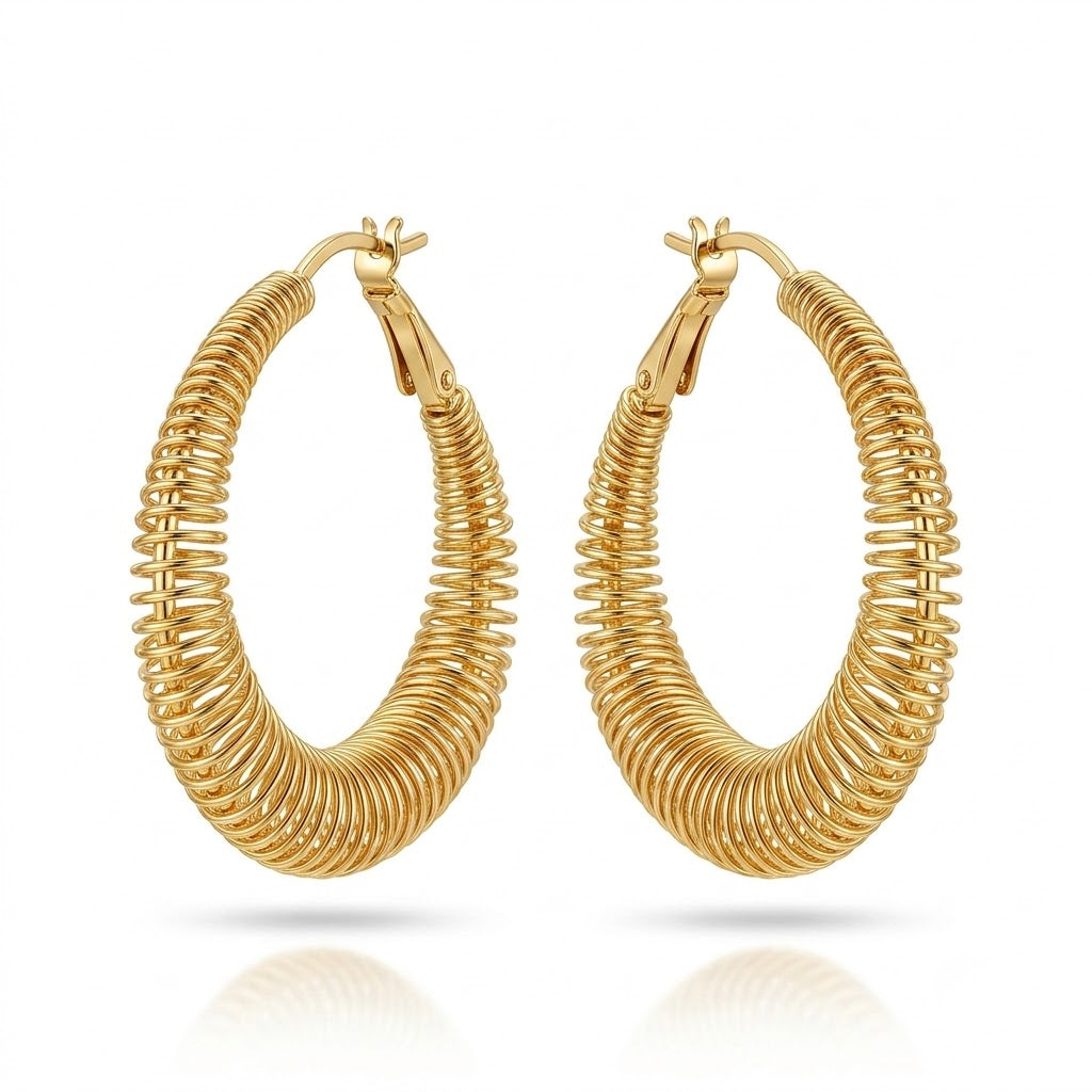 Spring curve earrings